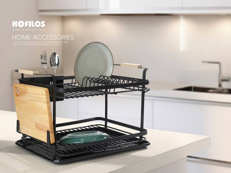 جا ظرفی دو طبقه گلوریا با تخته گوشت هوفیلوس